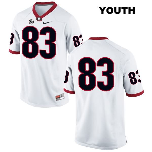 Georgia Bulldogs Youth Jeb Blazevich #83 NCAA No Name Authentic White Nike Stitched College Football Jersey ZFA8456RZ